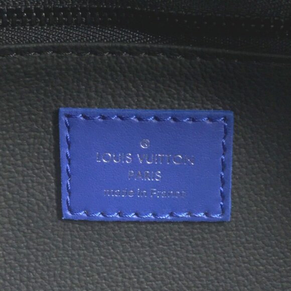 LOUIS VUITTON Blue Monogram Leather Clutch Bag - Picture 9 of 14